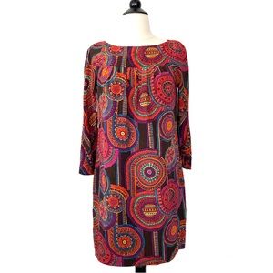 Trina Turk silk long sleeved dress size 2